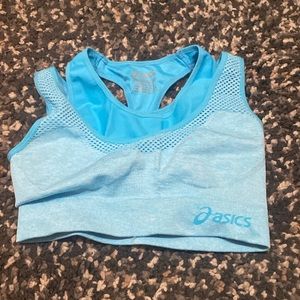 Asics Blue Sports Bra Size Small